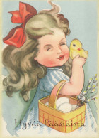 OSTERN KINDER EI Vintage Ansichtskarte Postkarte CPSM #PBO230.DE - Ostern