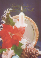 Neujahr Weihnachten KERZE Vintage Ansichtskarte Postkarte CPSM #PBA358.DE - New Year