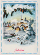 Neujahr Weihnachten KIRCHE Vintage Ansichtskarte Postkarte CPSM #PAY378.DE - New Year