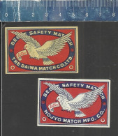 POST PIGEONS DE POSTE POSTTAUBEN POSTDUIVEN - OLD VINTAGE MATCHBOX LABELS MADE JAPAN - Scatole Di Fiammiferi - Etichette