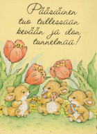 PASQUA CONIGLIO Vintage Cartolina CPSM #PBO549.IT - Ostern