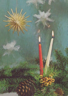 Buon Anno Natale CANDELA Vintage Cartolina CPSM #PAZ299.IT - New Year