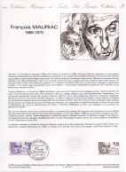 - Document Premier Jour François MAURIAC (1885-1970) - BORDEAUX 23.2.1985 - - Ecrivains