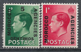 1936 BRITISH MOROCCO AGENCIES Set Of 2 MLH STAMPS (Scott # 78,244) - Postämter In Marokko/Tanger (...-1958)