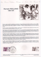 - Document Premier Jour Romain ROLLAND (1866-1944) - CLAMECY 23.2.1985 - - Schriftsteller