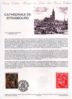 - Document Premier Jour LA CATHÉDRALE DE STRASBOURG 13.4.1985 - Les Vitraux - - Kerken En Kathedralen