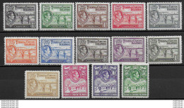 1938-45 Turks & Caicos Giorgio VI 14v. MNH SG N. 194/205 - Sonstige & Ohne Zuordnung