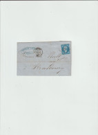 T° 14 EMPIRE FRANC DE 1864, Timbre Denté De AMIENS Vers STRASBOURG 6-voir Les Scans - 1849-1876: Periodo Clásico