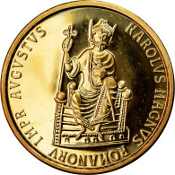 Monnaie, Belgique, Charlemagne, 50 Ecu, 1989, SPL, Or, KM:174 - Ecus