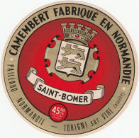 ETIQUETTE DE  CAMEMBERT PAILLAUD TORIGNI SUR VIRE SAINT BOMER - Fromage