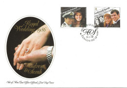 Isle Of Man 1986 Wedding Of Prince Andrew And Sarah Ferguson.  Mi 317-318 FDC - Man (Ile De)