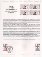 - Document Premier Jour L'ACCUEIL DES HUGUENOTS (1685-1985) - ANDUZE - - Documenten Van De Post