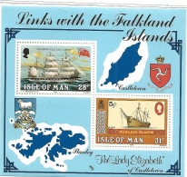 Isle Of Man IOM 1984 Links With The Falkland Islands, Ships Mi Bloc 7, MNH(**) - Man (Eiland)