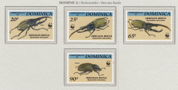 DOMINICA 1994 WWF Insects Beetles Mi 1804-1807 MNH(**) Fauna 510 - Kevers