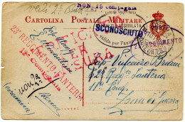 ITALIE - DENNA CIRENAICA + DIVERS CACHETS SUR CARTE DE FRANCHISE, 1915 - Cirenaica