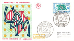 MAURITANIE FDC 1962 UNION AFRICAINE ET MALGACHE - Mauritanië (1960-...)