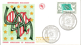 MADAGASCAR FDC 1962 UNION AFRICAINE ET MALGACHE - Madagascar (1960-...)