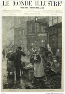 La Marchande De Soupe Le Matin à La Halle - Tableau De M. Gelibert - Page Original  1881 - Historische Documenten