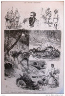 Expédition De Joseph Martin Dans La Sibérie - Chasseur Mongol - Types Yakoutes - Page Original 1881 - Historical Documents