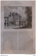 Château De Chenonceaux - Page Original 1881 - Historical Documents