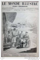 Sur L´esplanade Des Invalides - Aux Vendanges De Bourgogne - Page Original -  1881 - Historical Documents