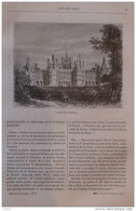 Château De Chambord - Page Original 1881 - Historical Documents