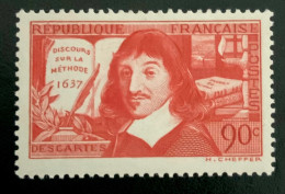 1937 FRANCE N 341 DISCOURS SUR LA MÉTHODE 1637 DESCARTES - NEUF* - Neufs