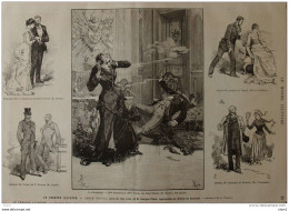 Le Théatre Illustré "Serge Panine", Pièce En Cinq Actes De M. Georges Ohnet - Page Original 1881 - Historical Documents