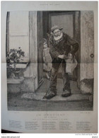 Un Mendiant, Tableau De M. Bastien Lepage - Page Double Original 1881 - Historische Dokumente