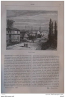 Vue De Bernay - Page Original 1881 - Historische Dokumente