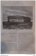 Arènes De Nimes - Page Original 1881 - Historische Dokumente