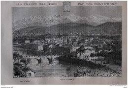 Grenoble - Page Original 1881 - Historische Dokumente