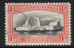 Falkland Islands GV 1933 Centenary 1d Value, Wmk. Multiple Script CA, Used, SG 128 - Falkland