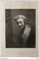 Portrait De Rembrandt, Par Lui-même - Page Original 1881 - Historische Dokumente