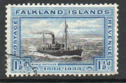 Falkland Islands GV 1933 Centenary 1½d Value, Wmk. Multiple Script CA, Used, SG 129 - Falkland