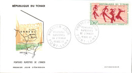 TCHAD FDC 1967 PEINTURES RUPESTRES DE L'ENNEDI - Tchad (1960-...)
