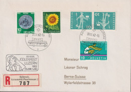 1962 Schweiz, R-Brief, Mischfrankatur, Stempel: XII.EIDG.JODLERFEST LUZERN 1962 - Brieven En Documenten