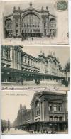 LOT 3 CP Dont 2 Pionnières * PARIS La Gare Du Nord ( Construite En1863 Par Nittorf ) - Métro Parisien, Gares