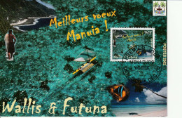 Wallis Et Futuna YT 587 CM : Meilleurs Voeux - 2002 - Maximumkaarten