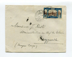 !!! GABON, N°56 SEUL SUR LETTRE DE LIBREVILLE POUR BRAZZA, GRAND CACHET TYPE G - Brieven En Documenten