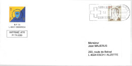 H380 - LETTRE DE ESCH SUR ALZETTE DU 20/03/03 - FLAMME CROIX ROUGE - IMPRIME - Lettres & Documents