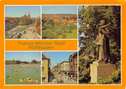 Mühlhausen In Thüringen Wilhelm-Pieck-Platz Mit Blick Zur Kirche Divi Blasii Blick Vom Stadtberg Schwanenteichbad - Muehlhausen