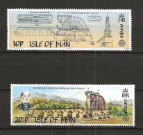 Isle Of Man 1983 Europe: Great Works Of Human Genius, Water Wheel Of The Laxey Mine, Robert Casement  Mi 240-241 MNH(**) - Isola Di Man