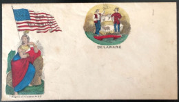 U.S.A, Civil War, Patriotic Cover - "For The Union / Delaware" - Unused - (C453) - Marcofilia
