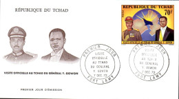 TCHAD FDC 1972 VISITE PRESIDENT GOWON - Tchad (1960-...)