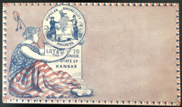 U.S.A, Civil War, Patriotic Cover - "Loyal To The Union. State Of KANSAS" - Unused - (C454) - Marcofilia