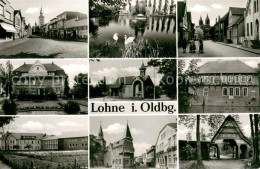 73673581 Lohne Oldenburg Teilansichten Schwanenteich Kirchen Schule Eingangstor  - Lohne