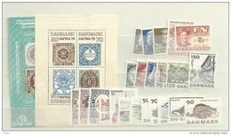 1975 MNH Denmark, Dänemark, Year Complete, Postfris - Full Years