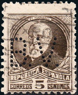 Madrid - Perforado - Edi O 663 - "B.V." (Banco) - Usati