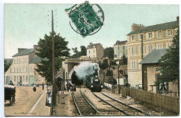 CPA Couleur Voyagé 1910 * LISIEUX L'entrée Du Tunnel De La Ligne De Trouville ( Train Locomotive Vapeur ) - Lisieux